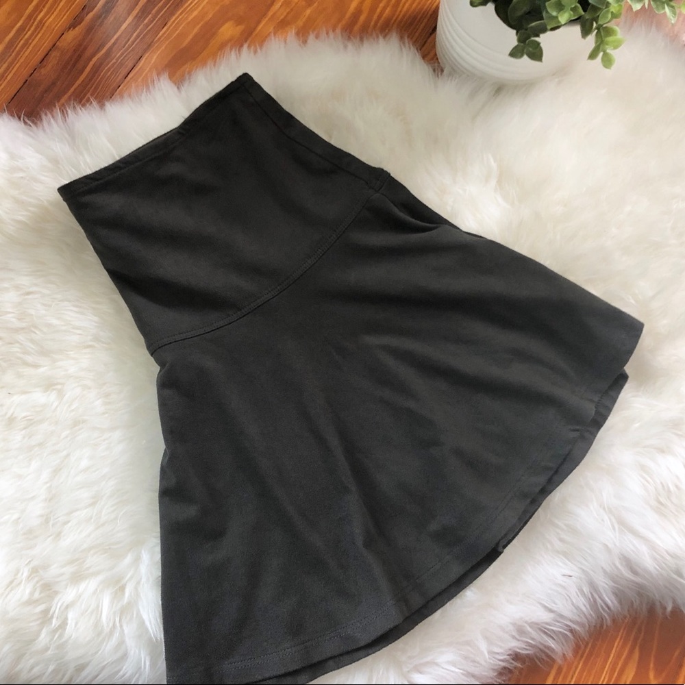 Abercrombie Kids Grey Faux Suede Flowy Skirt